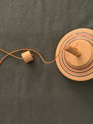 Wooden spinning top like new in excellent condition