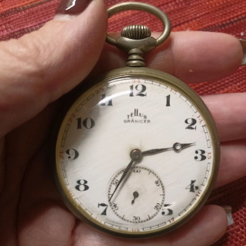 Tellus Granicer 1931 pocket watch used rare military