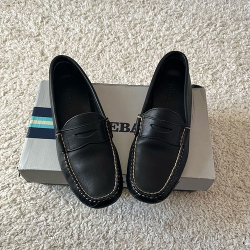 Sebago loafers used, black leather, size 40