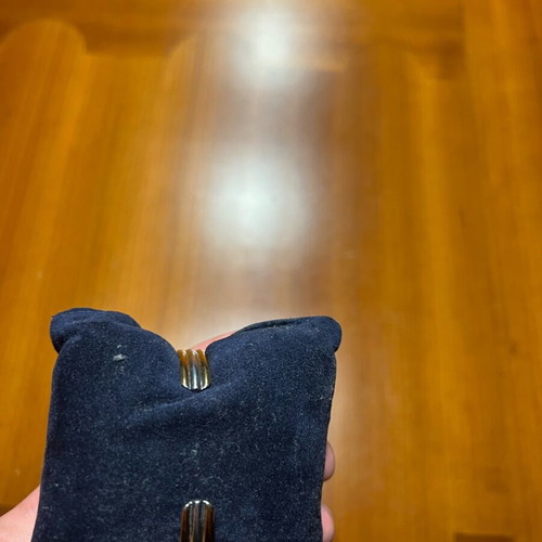 Steel bracelet gold plated like new, gold and silver colors