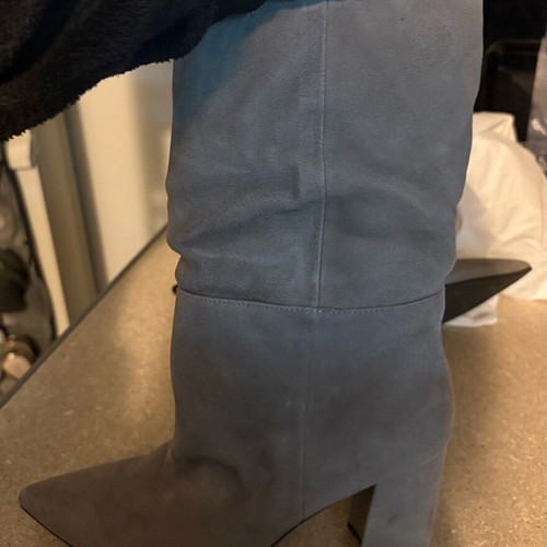 Nine West gray suede boots size 38 new