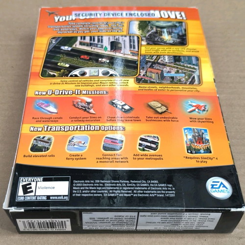 SimCity 4 Rush Hour Expansion Pack PC like new