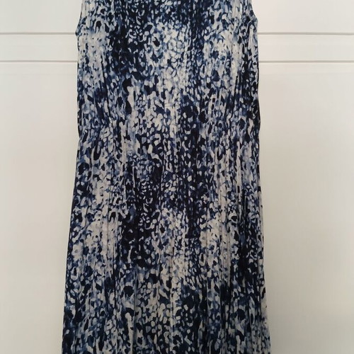 H&M summer dress sleeveless size M new white blue