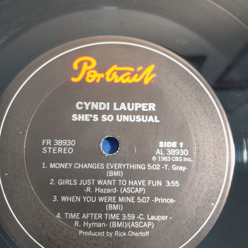 Cyndi Lauper She's So Unusual vinyl used, original