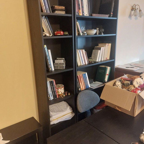 IKEA office furniture set like new, desk, bookcases, and TV table