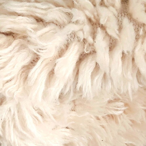 Wool flokati rug like new, set of 2 pieces 1.40×2.00 white