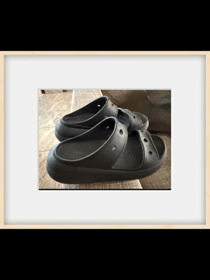 Πλατφόρμες πέδιλα Crocs, μαύρα, νούμερα 37-38