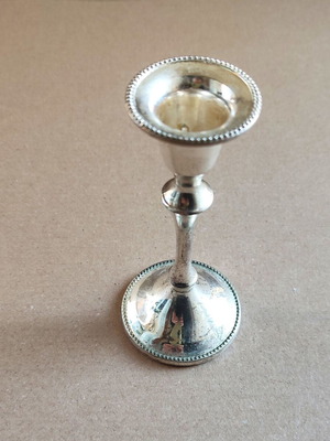 Silver Plated Single Table Candlestick 13 cm used, Made in England