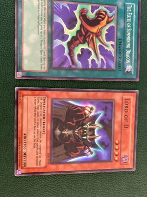 Lord of D. and The Flute of Summoning Dragon Yu-Gi-Oh! cards like new