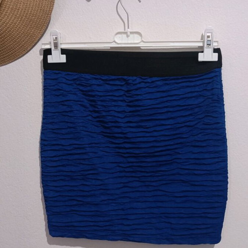 Tally Weijl pleated mini skirt blue navy like new XS