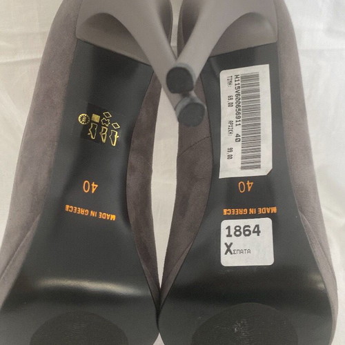 Exe gray suede pumps with 11 cm heel, like new, size 40