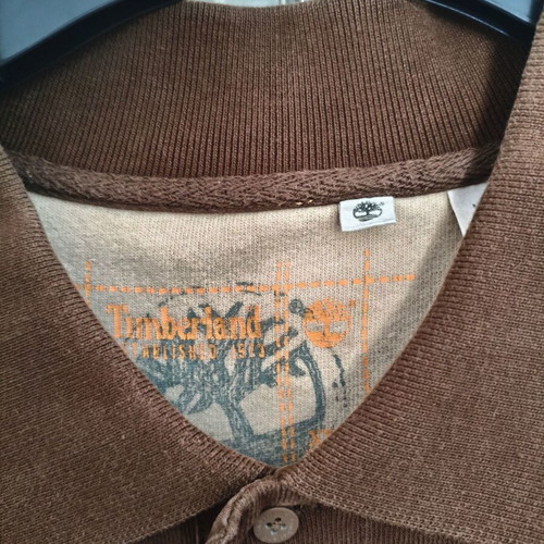 Timberland Polo Shirt 2XL long sleeve brown like new