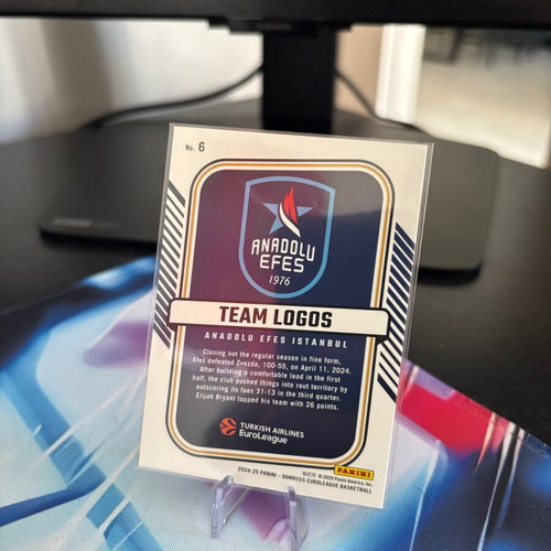 Panini Donruss EuroLeague 2024-25 Anadolu Efes Istanbul Team Logo #6 Laser Parallel card like new