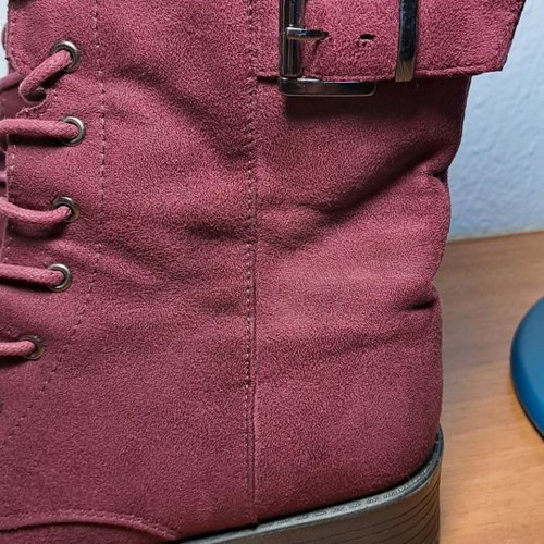 Burgundy ankle boots used, size 36