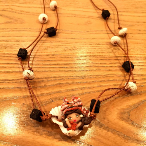 Handmade necklace new with shell and stones