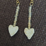 Handmade earrings new with heart design