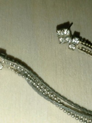 Μακριά ασημένια σκουλαρίκια μεταχειρισμένα