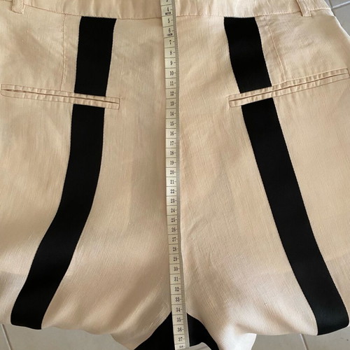 Acne Studios pants size 38 FR/42 IT like new, linen and viscose cream with black stripes
