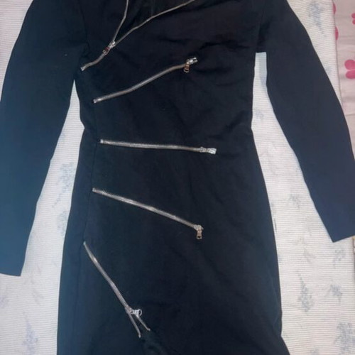 BSB Mini Dress Like New With Zipper Details Black Size S