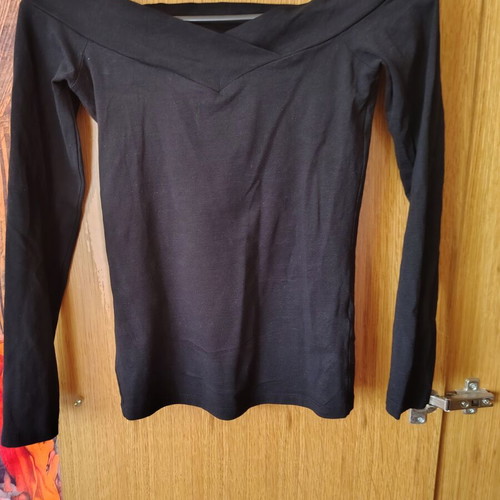 Terranova off-shoulder blouse, black, XS