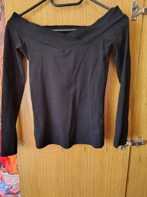 Terranova off-shoulder blouse, black, XS