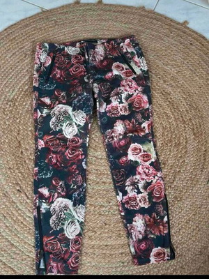 Zara floral pants like new, size 42, multicolor