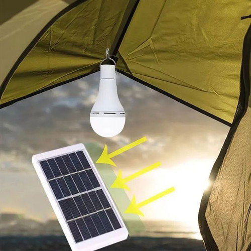 Led bulb with solar panel 3W new