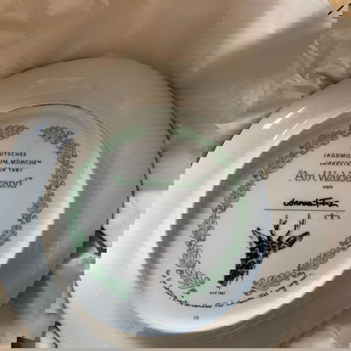 Συλλεκτικά πιάτα Deutsches Jagdmuseum München σαν καινούργια, 1987-1988