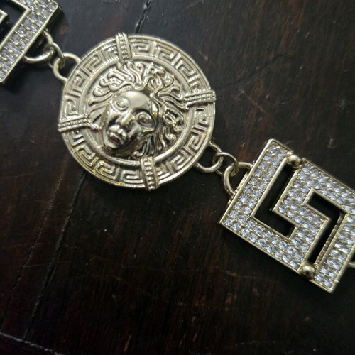 Versace Medusa bracelet 18k gold plated with gift ring new