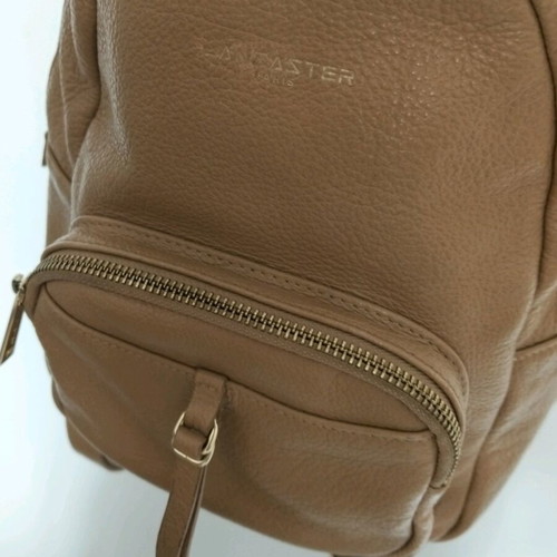 Lancaster leather backpack like new, medium, beige