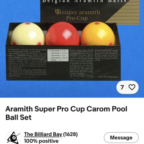 French billiard balls like new, new from old stock