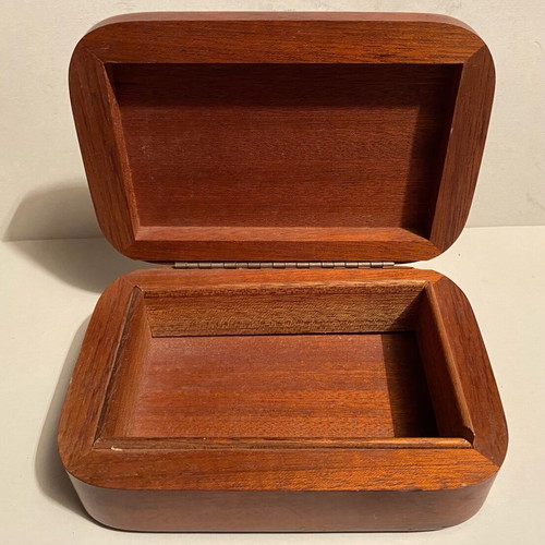 Vintage Italian Wooden Box F.C.A. Firenze like new with silver top