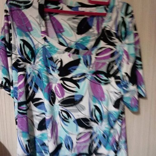 Women's short-sleeve blouse JM Collection XL multicolor like new