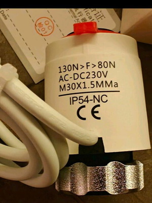 Electrothermal Actuator Underfloor 230V M30x1.5 NC new