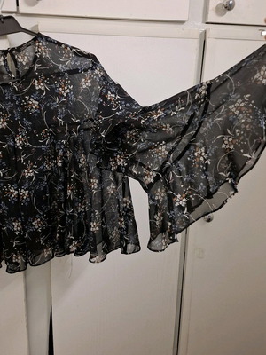 ZARA chiffon blouse new, size M/XL, black multicolor