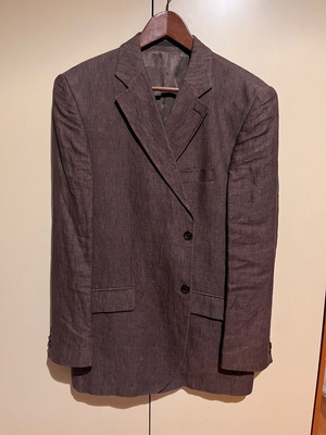 Men's linen jacket like new, brown, size L
