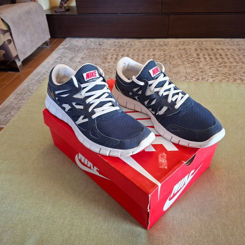 Nike Free Run+ 3 running shoes, navy blue and gold, size 46
