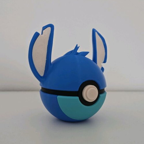 Stitch Pokéball 3D printed figure