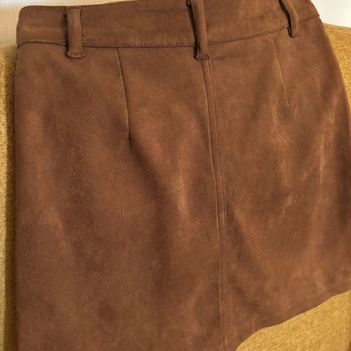 Castor skirt with silver details, like new, brown, XS