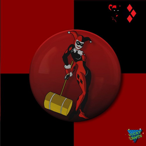 Harley Quinn pins set 6 pieces 2.5cm new