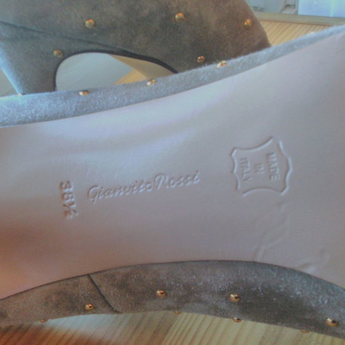 Gianvito Rossi suede pumps used, beige gold, size 38.5