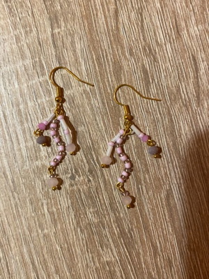 Handmade earrings in pink shades inspired by Barbie and enchanted Pegasus made to order