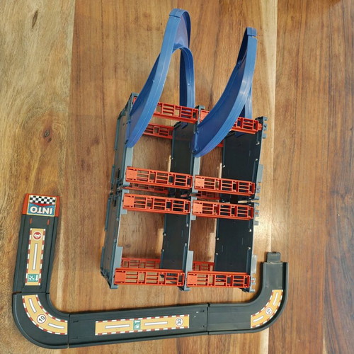 Two-Story Car Garage used, plastic assembly toy