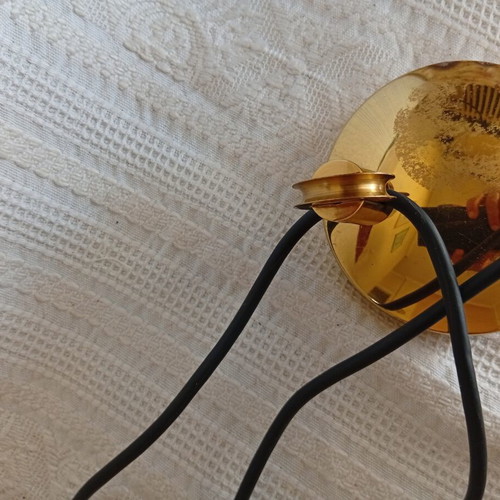 Vintage German Wofi Leuchten Pendant Light with Counterweight used