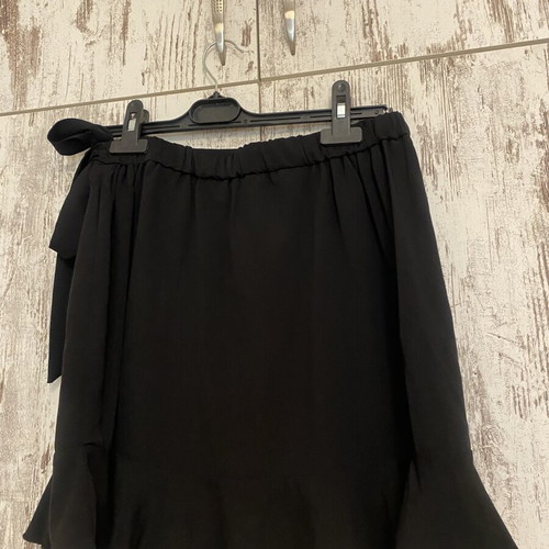 Shein Black Ruffle Wrap Mini Skirt, size M / EU 38