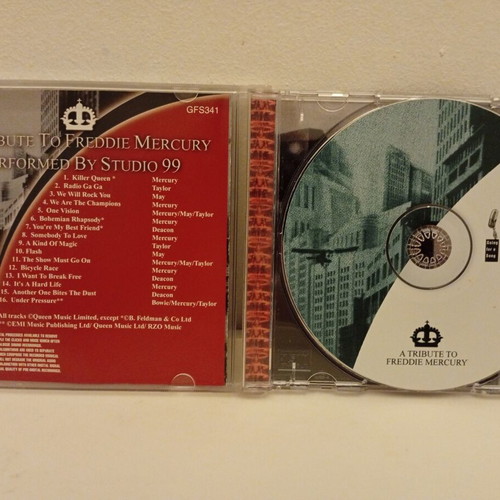 A Tribute To Freddie Mercury CD used by Studio 99, rock
