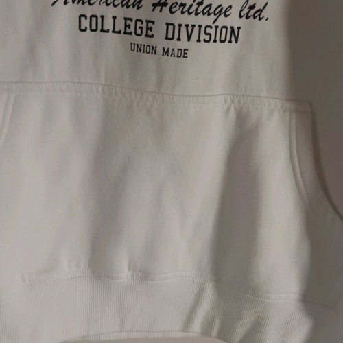Men's Hoodie sweatshirt size M like new, white, logo print
