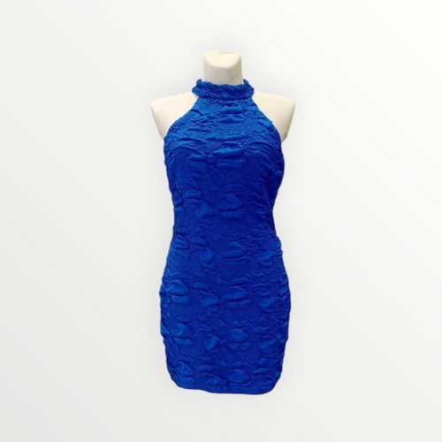 Fitted blue dress size L-XL like new