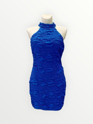 Fitted blue dress size L-XL like new