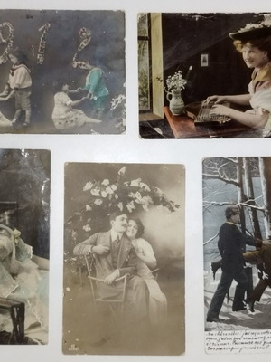 Postcards used, pack of 6, 1904-1912